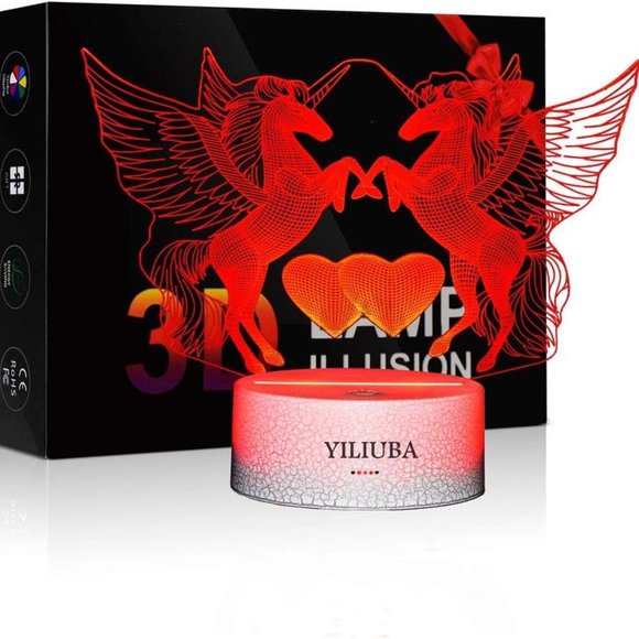 NEW Unicorn 3D Night Light with 7 Colors Change - Picture 1 of 11